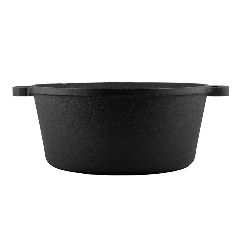 Cast Iron Casserole Dish Black Pre-Seasoned Oven Proof Pot Lid 5L Induction  Pan