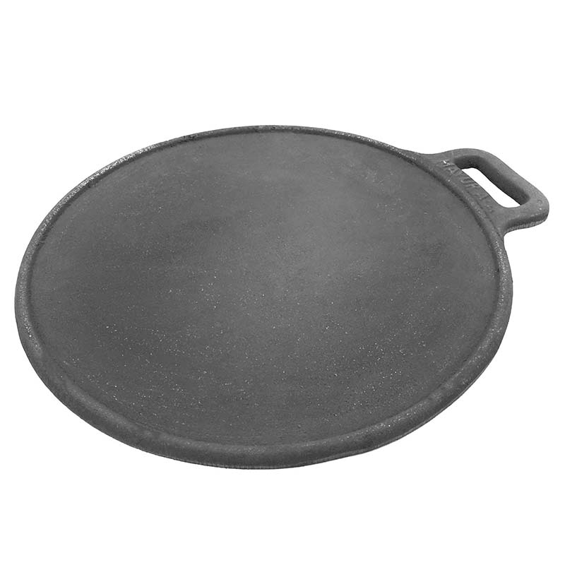 Black Square Handled Iron Dosa Pan, Round