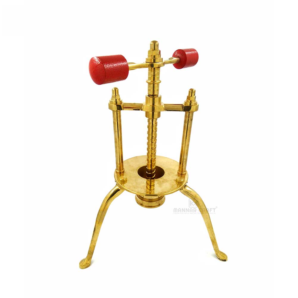 Mannar Craft Store  Premium Brass Tumbler & Dabra set - (Polished)